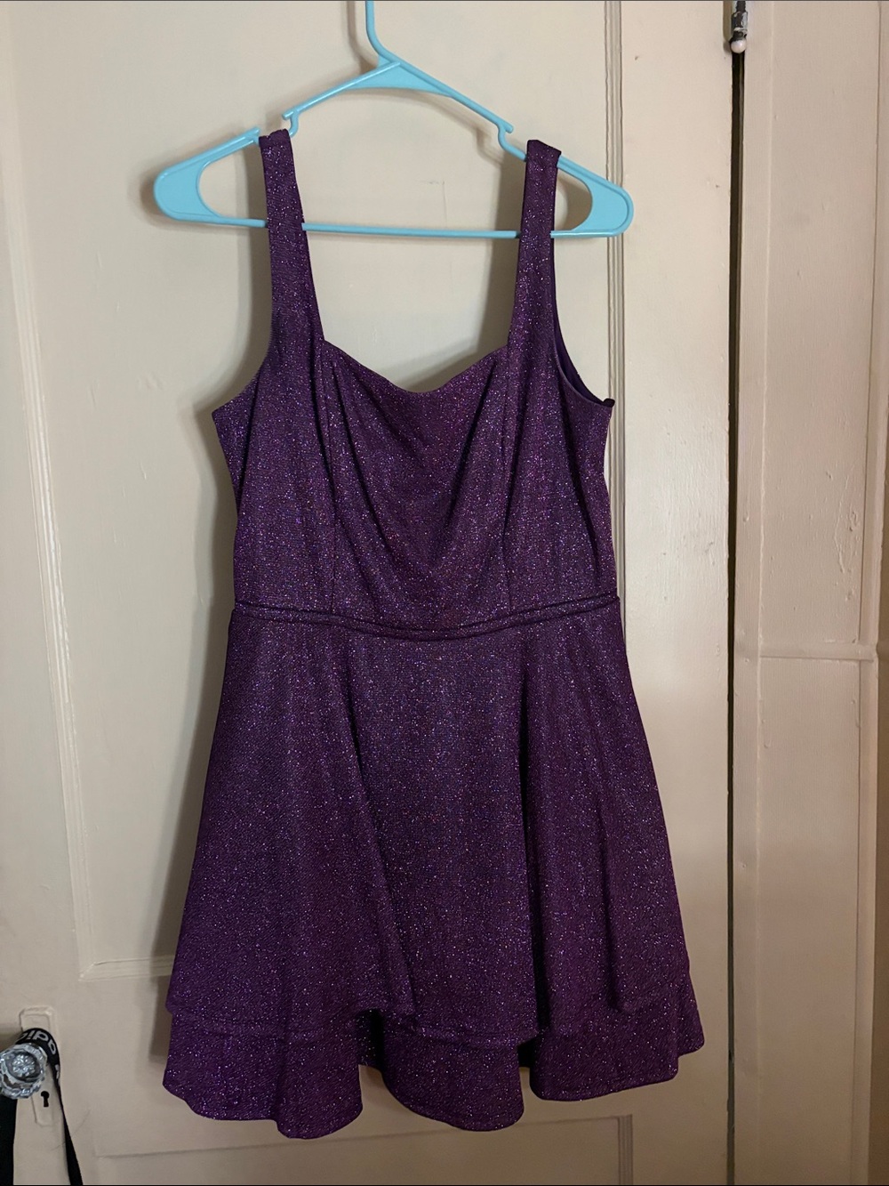 Carmen Marc Valvo Sparkling Violet Party Dress